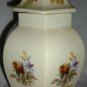 VINTAGE PORCELAIN HANDPAINTED FLOWERS LIDDED URN GINGER JAR