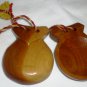 WOODEN MUSICAL PERCUSSION INSTRUMENT CASTANETS SET OF 2 MEXICO