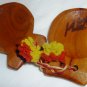 WOODEN MUSICAL PERCUSSION INSTRUMENT CASTANETS SET OF 2 MEXICO