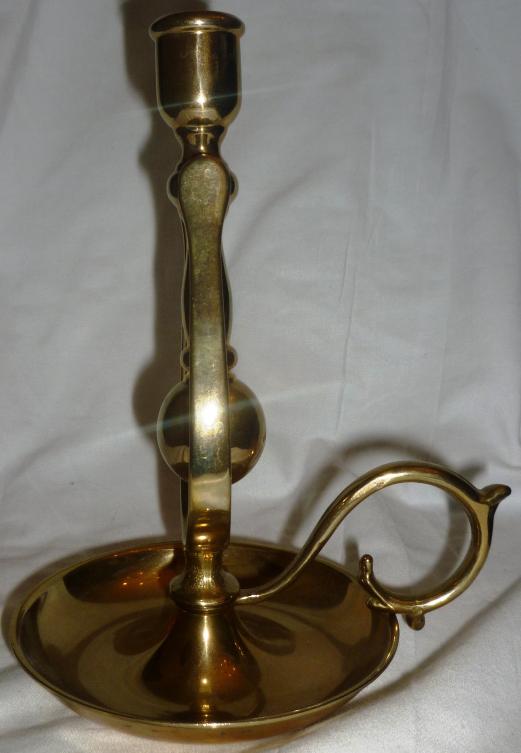 Vintage Solid Brass Nautical Swinging Pendulum Ship Candle Holder Italy