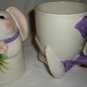 VINTAGE CHARMING EASTER CERAMIC COFFEE TEA MUG FIGURAL MOUSE SET OF 2