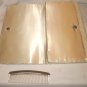 VINTAGE DuBARRY BEADED IVORY WHITE EVENING BAG CLUTCH + SILVERPLATE COMB