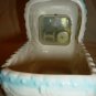 1VINTAGE GIFTWARES CO NANCY PEW JAPAN BABY CRADLE PORCELAIN MUSIC BOX LULLABY