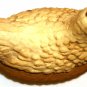 CREATIONS ART POTTERY CHICKEN ON A NEST FIGURINE