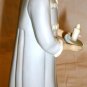 CHARMING PORCELAIN BISQUE GIRL WITH A CANDLE FIGURINE JAPAN