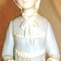 CHARMING PORCELAIN BISQUE GIRL WITH A CANDLE FIGURINE JAPAN