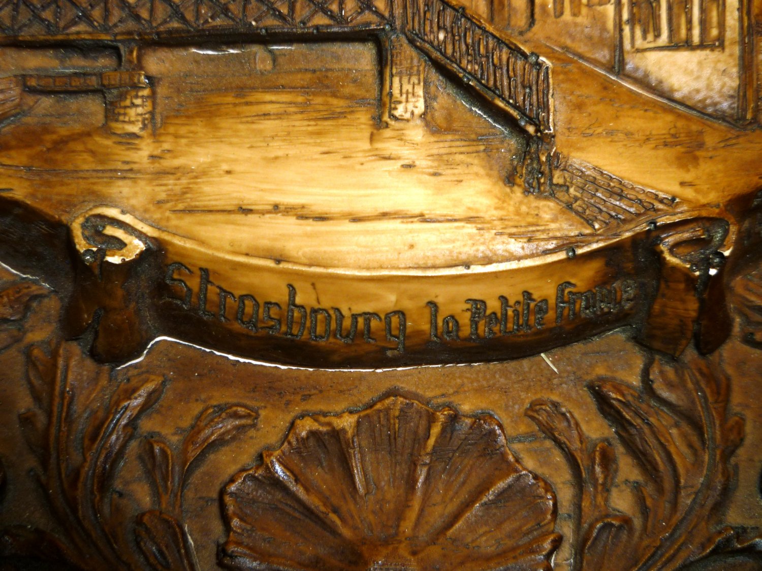 DECORATIVE WALL PLAQUE 3D PLATE STRASBOURG LA PETITE FRANCE ALSACIEN