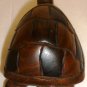 BEAUTIFUL WOOD CARVED FIGURINE TURTLE TURQUOISE