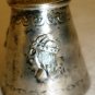 VINTAGE MINIATURE PEPPER SHAKER .950 SILVER AZTEC DESIGN