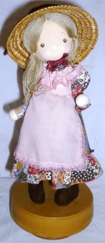 VINTAGE GORHAM ROTATING MUSIC BOX CLOTH DOLL PLAYS 'FEELINGS' JAPAN