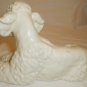 VINTAGE PORCELAIN CERAMIC WHITE KING POODLE DOG FIGURINE