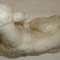 VINTAGE PORCELAIN CERAMIC WHITE KING POODLE DOG FIGURINE