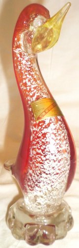 VTG HAND MADE GENUINE VETRO ARTISTICO VENEZIANO MURANO ITALY GLASS FIGURINE BIRD