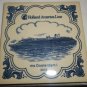DELFT PORCELAIN TILE COASTER HOLLAND AMERICAN CRUISE LINE MS OOSTERDAM I SET/2