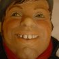 VINTAGE LEGEND PRODUCTS ENGLAND CHALKWARE SCULPTURED WALL HEAD MASK WELLER
