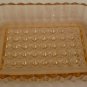 VINTAGE DEPRESSION PINK GLASS SQUARE DOUBLE HANDLED DISH ASHTRAY