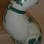 VINTAGE HANDPAINTED PORCELAIN CAT FIGURINE FLOWERS