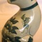 VINTAGE HANDPAINTED PORCELAIN CAT FIGURINE FLOWERS