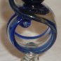 GORGEOUS HANDCRAFTED BLOWN COBALT GLASS CANDLEHOLDER TURKEY