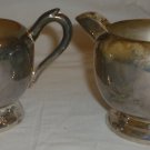 VINTAGE F.B.ROGERS SILVER CO. SILVERPLATED SUGAR AND CREAMER SET VINTAGE F.B.ROGERS SILVER CO. SILVERPLATED SUGAR AND CREAMER SET