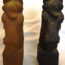 ANTIQUE CAST IRON HORSE DOOR STOPPERS BOOKENDS SET OF 2