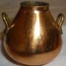 VINTAGE DOLLHOUSE MINIATURE COPPER WATER BUCKET & CARRYING POT PORTUGAL SET OF 2