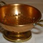 VINTAGE DOLLHOUSE MINIATURE COPPER WATERING CAN & COLANDER PORTUGAL SET OF 2