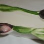 BEAUTIFUL HANDPAINTED CERAMIC ITALY SCULPTURED OLIVE SERVING DISH BOAT