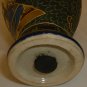VINTAGE JAPAN SATSUMA CERAMIC HANDPAINTED VASE WOMAN DRAGON COBALT GREEN GOLD