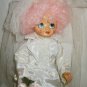 CHARMING VINTAGE BRINN'S JUNE CALENDAR CLOWN BRIDE PORCELAIN BISQUE DOLL COA