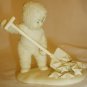 CHARMING SNOWBABIES FIGURINE 'SO MUCH WORK TO DO' WITH STARS DEPT. 56