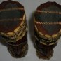VINTAGE AFRICAN ART WOOD CARVED SCULPTURES FIGURINE SET OF 3