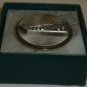 DESK DECOR PEWTER EMBOSSED DELAWARE STATE CUTOFF ITALY MARBLE BASE