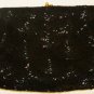 VINTAGE EXQUISITE BLACK BEADED EVENING PURSE JOSEF FRANCE