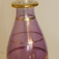 BEAUTIFUL BLOWN PURPLE GLASS W/GOLD ACCENTS PERFUME BOTTLE EGYPT
