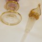 BEAUTIFUL BLOWN PURPLE GLASS W/GOLD ACCENTS PERFUME BOTTLE EGYPT
