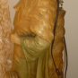 VINTAGE H.BECKER SCULPTURE SHEEP HERDER WITH GOAT DECORATIVE LAMP 1961