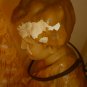 VINTAGE H.BECKER SCULPTURE SHEEP HERDER WITH GOAT DECORATIVE LAMP 1961