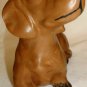 CHARMING HANDPLAINTED UNGLAZED CERAMIC DOG FIGURINE DACHSHOUND