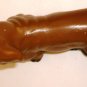CHARMING HANDPLAINTED UNGLAZED CERAMIC DOG FIGURINE DACHSHOUND