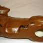 CHARMING HANDPLAINTED UNGLAZED CERAMIC DOG FIGURINE DACHSHOUND