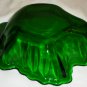 VINTAGE EMERALD GREEN ANCHOR HOCKING GLASS MAPLE LEAF NUT DISH