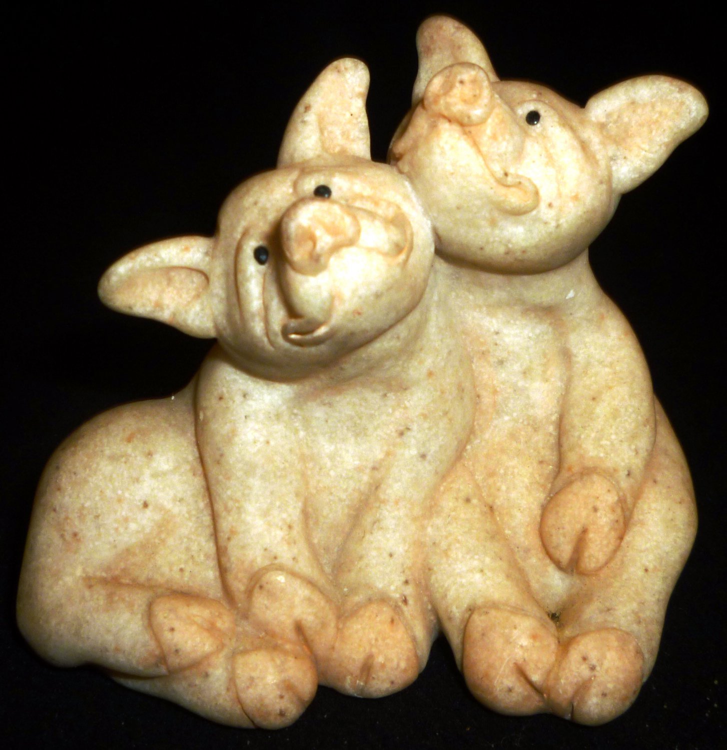 SECOND NATURE DESIGN QUARRY CRITTERS PEPPER & POSH FRIENDS PIGS FIGURINE