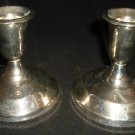 TRADITIONAL SILVERPLATED TAPER CANDLE HOLDER CANDLEHOLDER SET OF 2