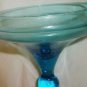 GORGEOUS VINTAGE COLONIAL BLUE OPTICAL GLASS LIDDED PEDESTAL APOTHECARY JAR