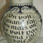 VINTAGE ZB CLAY POTTERY EARTHWARE WINE PITCHER HANDMADE FRANCE 0.5L GRAPES