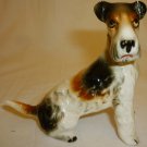CHARMING VINTAGE PORCELAIN MINIATURE FIGURINE AIREDALE TERRIER REPAIRED