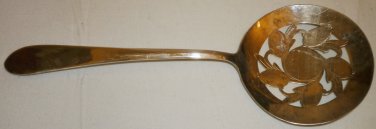 INTERNATIONAL SILVER CO. ORIGINAL ROGERS SILVERPLATED TOMATO STRAINER SPOON
