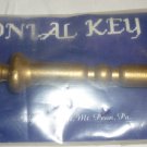 VINTAGE SOLID BRASS SKELETON COLONIAL KEY BY PENNCRAFT NM