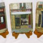 CHIU TAK HAK 3D HARD RESIN DECORATIVE TILES FRENCH STREET STORE FRONTS SET/3 +ST